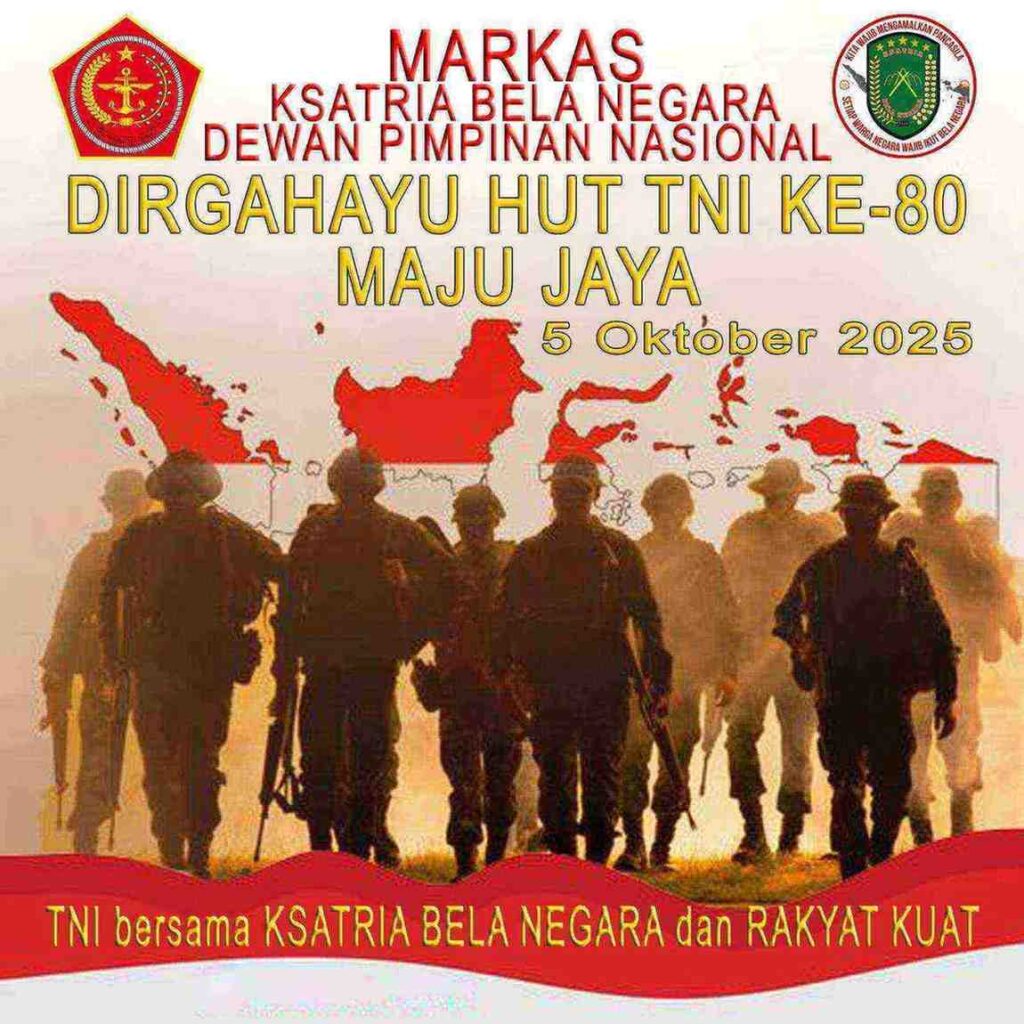HUT KE – 80 TNI,Ksatria Bela Negara Beri Apresiasi