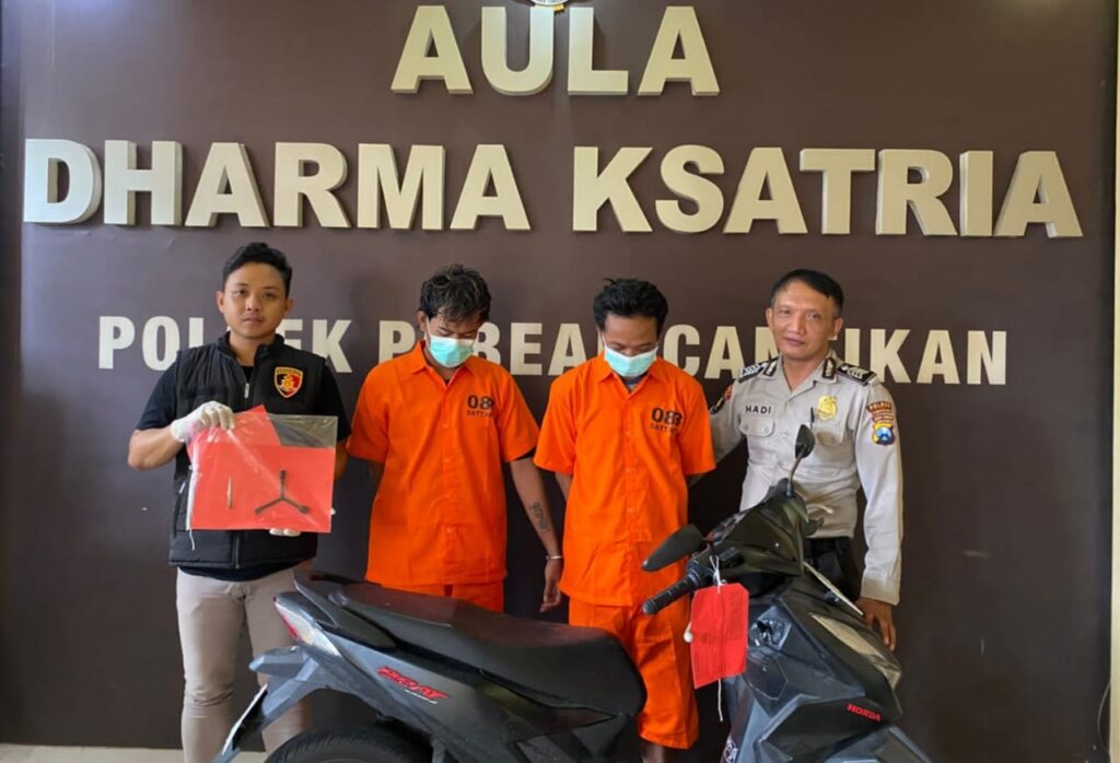 Anggota Polsek Pabean Cantikan Bekuk Kawanan Curanmor di Toko Listrik