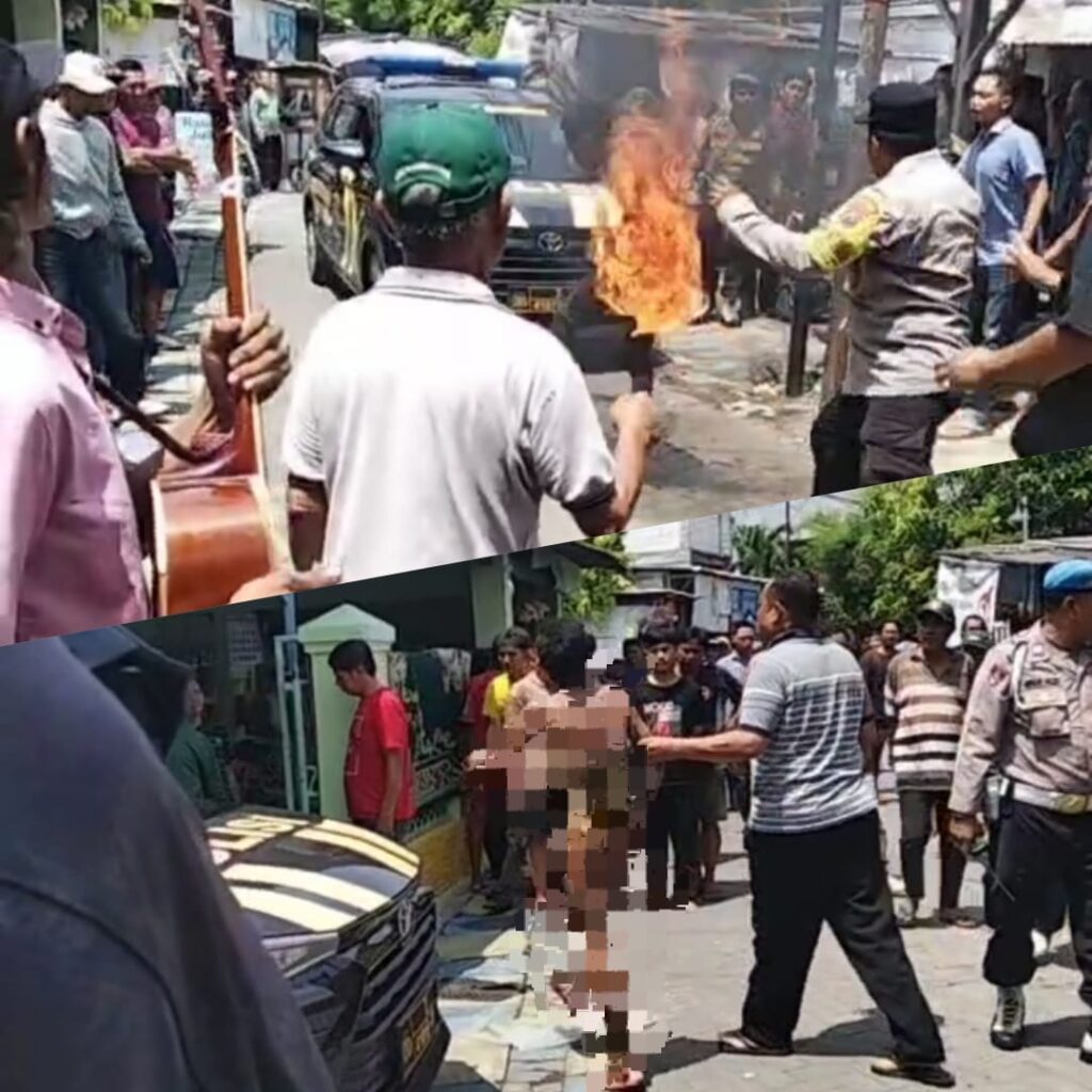 Maling Motor Menjadi Sasar Amuk Massa, Pelaku Terbakar Nyaris Tewas