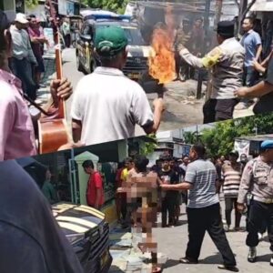 Maling Motor Menjadi Sasar Amuk Massa, Pelaku Terbakar Nyaris Tewas
