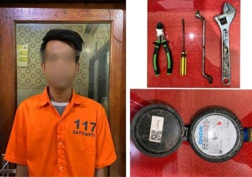 Polsek Semampir Bekuk Residivis Pencuri Meteran PDAM