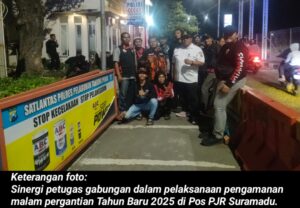 Pengamanan Malam Tahun Baru 2025 di Pos PJR Suramadu Berlangsung Kondusif