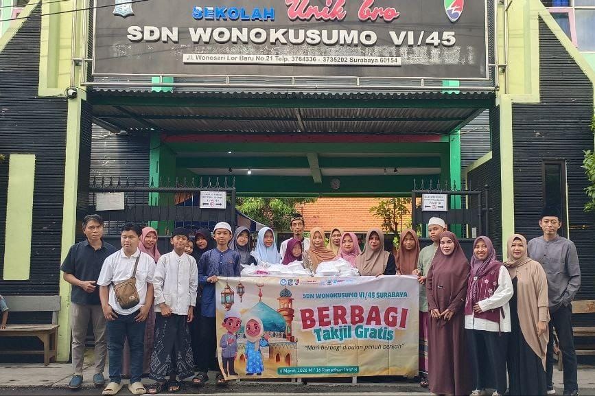 SDN Wonokusumo VI Surabaya Gelar Santunan Anak Yatim dan Bukber