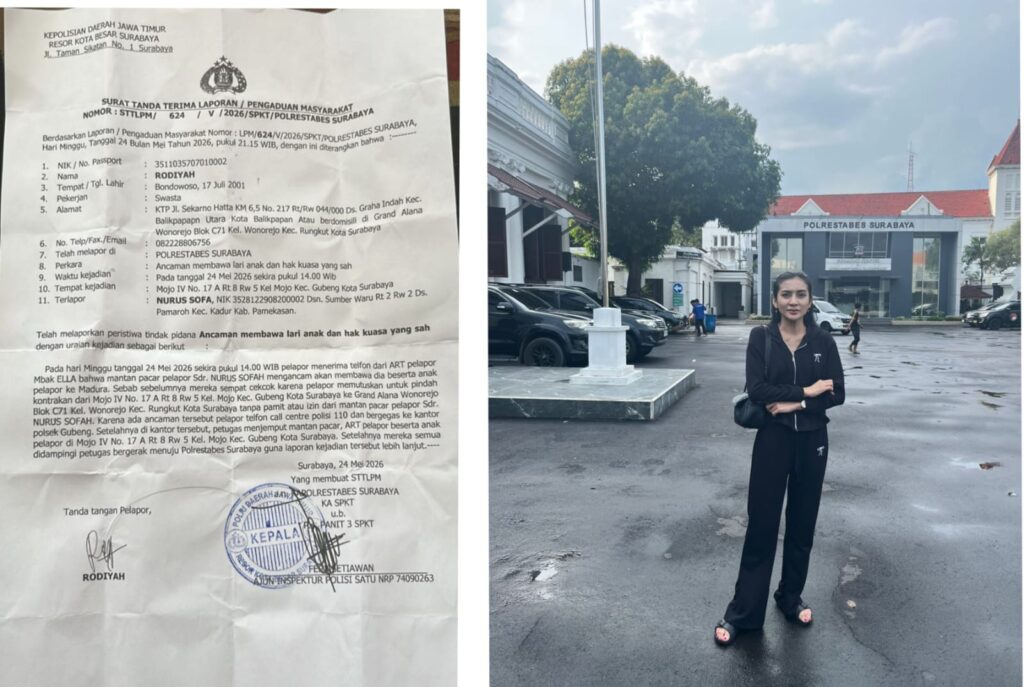 Rodiyah Laporkan Dugaan Ancaman Membawa Lari Anak ke Polrestabes Surabaya