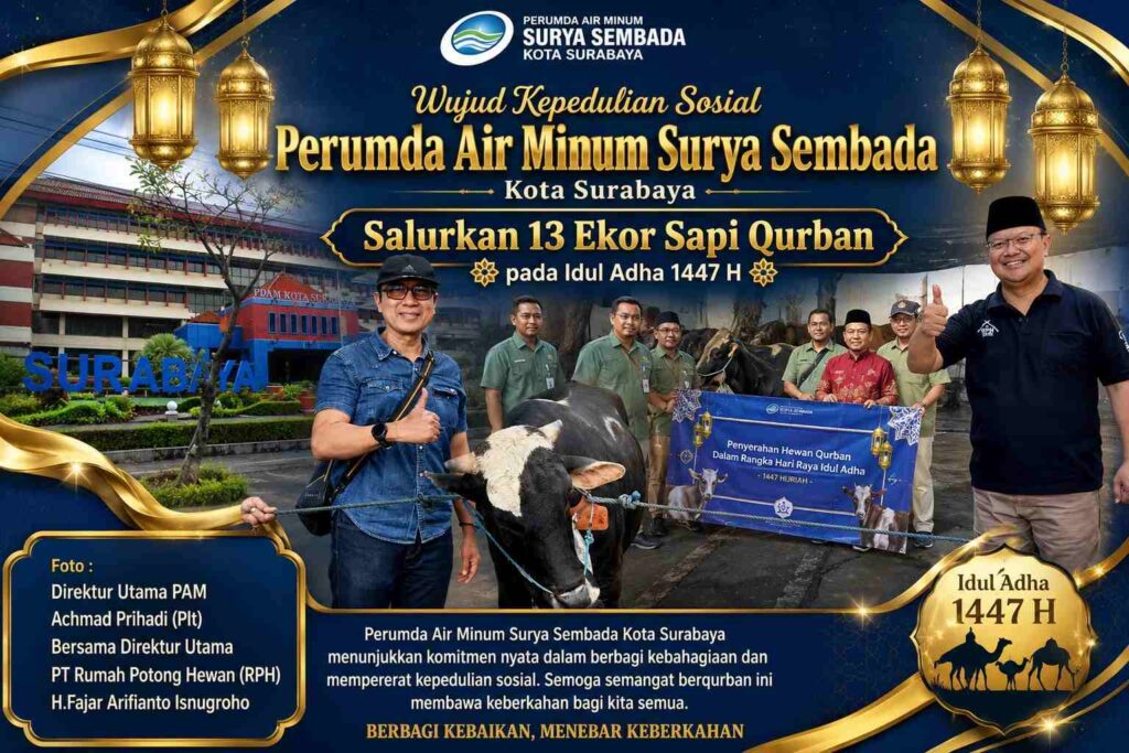 PAM Surya Sembada Surabaya Salurkan 13 Sapi Qurban