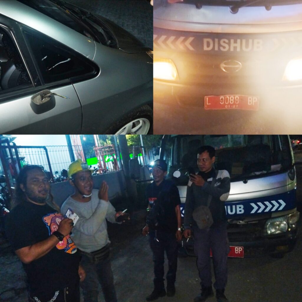 ‎Dua Truk Dishub Surabaya Ugal-ugalan, Serempet Honda Jazz   ‎